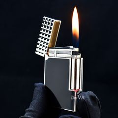 Bật lửa ST Dupont sơn mài nắp vân vuông  D179