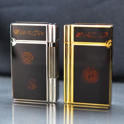 Bật lửa Dupont đen nhũ viền vàng D20V