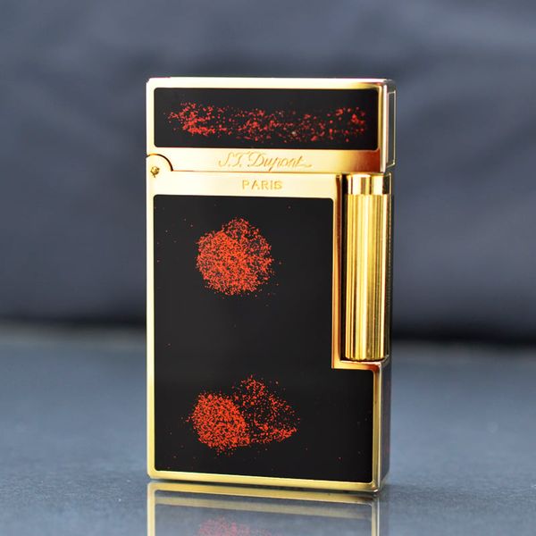 Bật lửa ST Dupont sơn đen pháo hoa D161