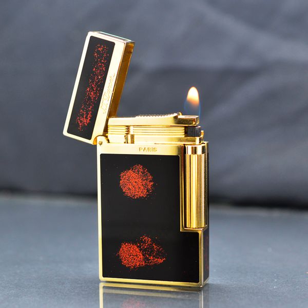 Bật lửa ST Dupont sơn đen pháo hoa D161