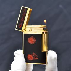 Bật lửa ST Dupont sơn đen pháo hoa D161