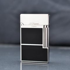 Bật lửa ST Dupont sơn mài đen kẻ viền ngang D152