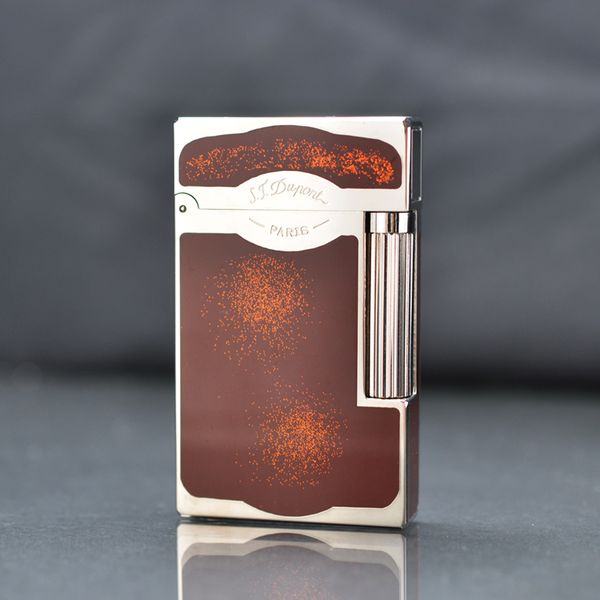 Bật lửa ST Dupont sơn mài đỏ chấm kim tuyến  D64