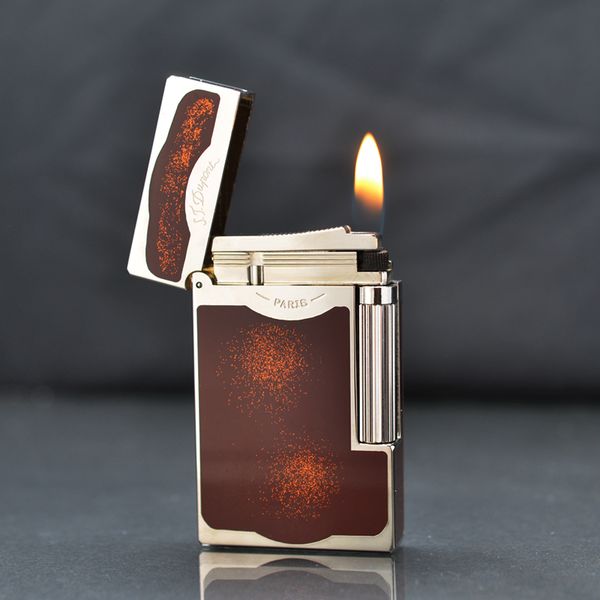 Bật lửa ST Dupont sơn mài đỏ chấm kim tuyến  D64