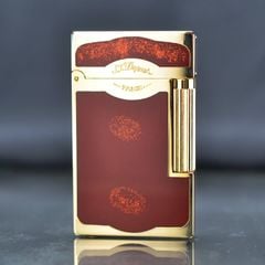 Bật lửa ST Dupont sơn mài đỏ chấm kim tuyến  D64