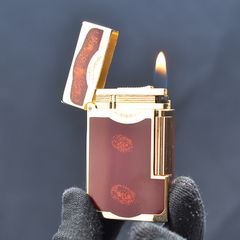 Bật lửa ST Dupont sơn mài đỏ chấm kim tuyến  D64