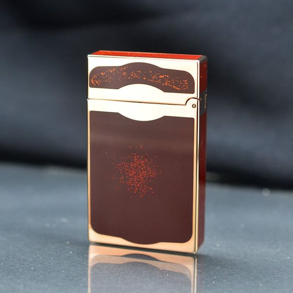 Bật lửa ST Dupont sơn mài đỏ chấm kim tuyến  D64