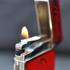 Bật lửa Dupont sơn mài màu đỏ bạc D74T