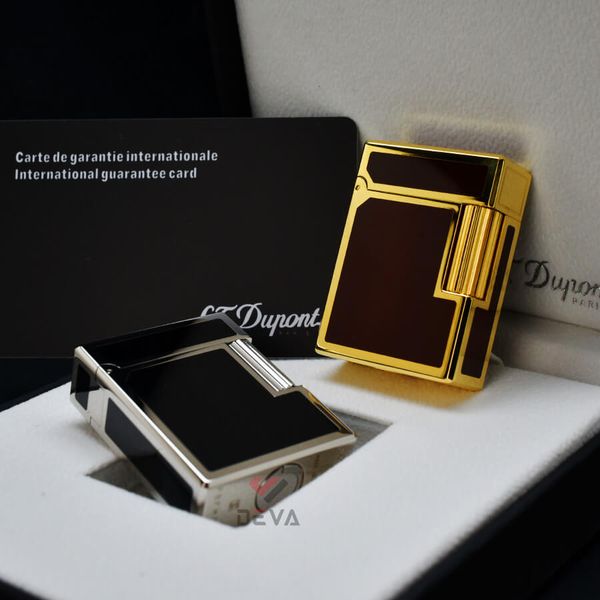 Dupont Hồng Kông Sơn Mài Ligne 1 Form Thấp Viền Vàng DT03