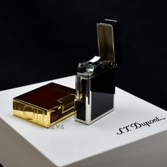 Dupont Hồng Kông Sơn Mài Ligne 1 Form Thấp Viền Vàng DT03