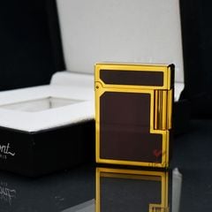 Dupont Hồng Kông Sơn Mài Ligne 1 Form Thấp Viền Vàng DT03