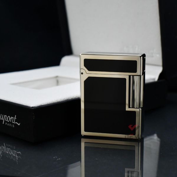 Dupont Hồng Kông Sơn Mài Ligne 1 Form Thấp Viền Vàng DT03