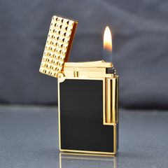 Bật lửa ST Dupont sơn mài nắp vân vuông  D179