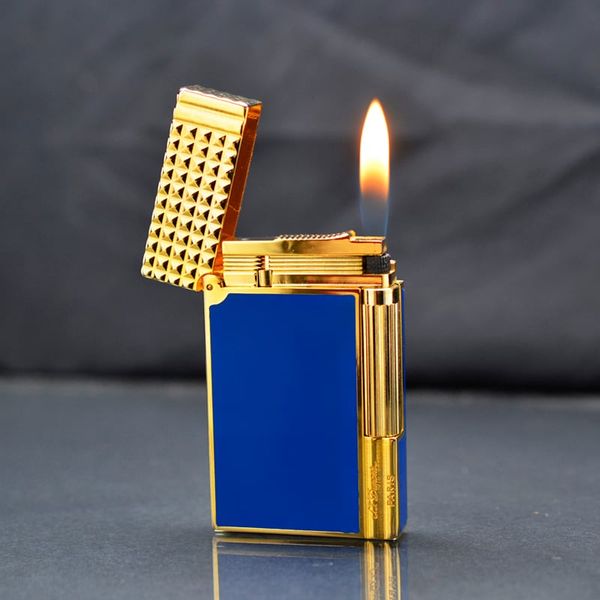 Bật lửa ST Dupont Hong Kong sơn mài nắp kẻ ô vuông D168