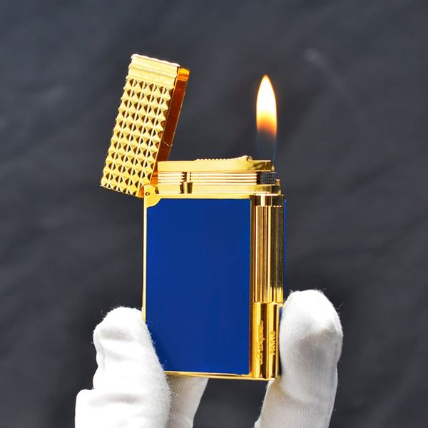 Bật lửa ST Dupont Hong Kong sơn mài nắp kẻ ô vuông D168