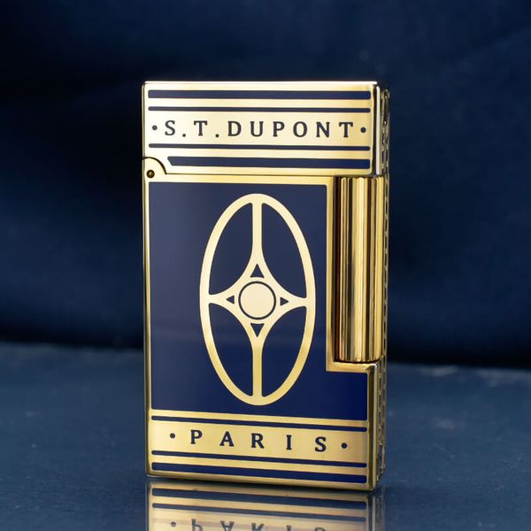 Bật lửa Dupont sơn mài màu đỏ bạc D74