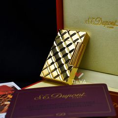 Bật lửa ST Dupont Hồng Kông Vân 3D Kim Cương Vuông Chéo D71