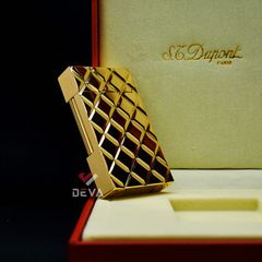 Bật lửa ST Dupont Hồng Kông Vân 3D Kim Cương Vuông Chéo D71