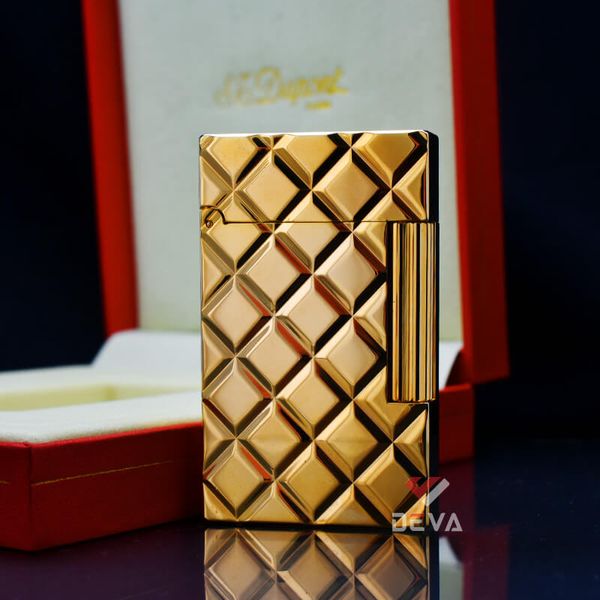 Bật lửa ST Dupont Hồng Kông Vân 3D Kim Cương Vuông Chéo D71