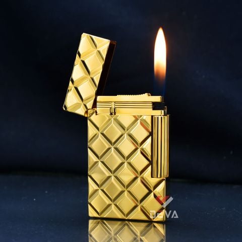 Bật lửa ST Dupont Hồng Kông Vân 3D Kim Cương Vuông Chéo D71
