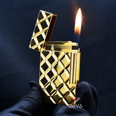 Bật lửa ST Dupont Hồng Kông Vân 3D Kim Cương Vuông Chéo D71