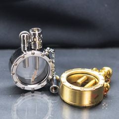 Bật lửa thủ công Đồng nguyên khối bình xăng trong suốt TC09