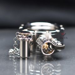 Bật lửa thủ công Đồng nguyên khối bình xăng trong suốt TC09