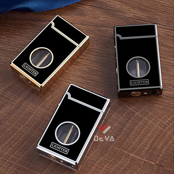 Bật lửa xăng cảm ứng điện từ bình trong suốt 8823