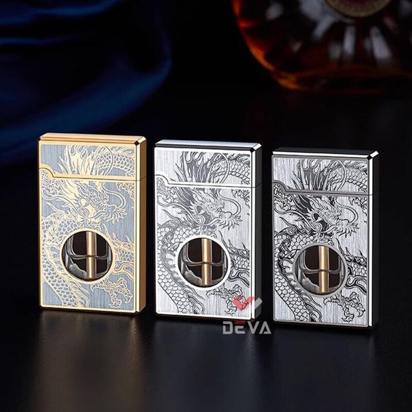 Bật lửa xăng cảm ứng điện từ bình trong suốt 8823