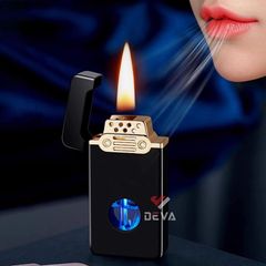 Bật lửa xăng cảm ứng điện tử bình trong suốt HT-2315