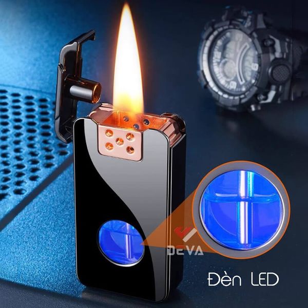 Bật lửa xăng cảm ứng điện tử bình trong suốt HT-2315