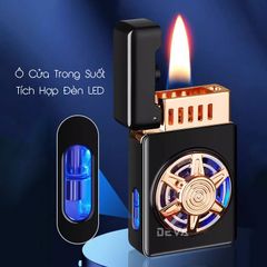 Bật lửa xăng cảm ứng điện tử bánh xe xoay HT9012