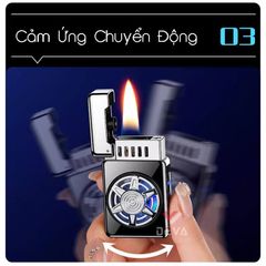 Bật lửa xăng cảm ứng điện tử bánh xe xoay HT9012