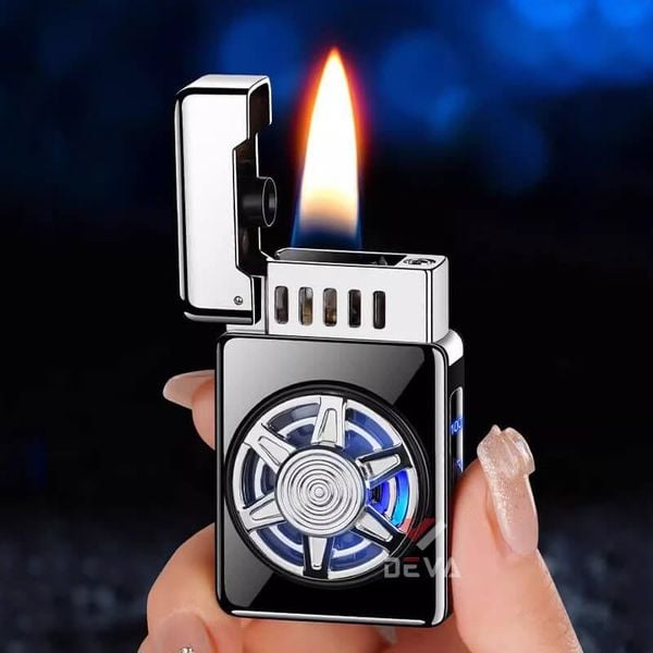 Bật lửa xăng cảm ứng điện tử bánh xe xoay HT9012
