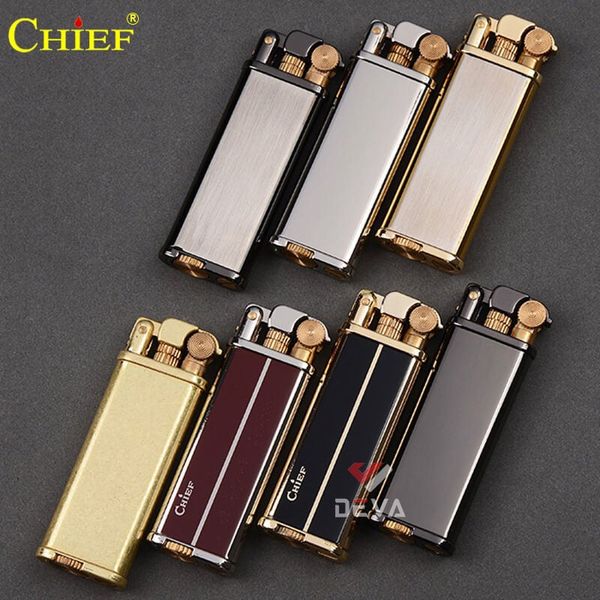 Bật lửa xăng đá chính hãng Chief nắp chụp dáng mỏng CF316