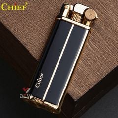 Bật lửa xăng đá chính hãng Chief nắp chụp dáng mỏng CF316