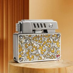 Bật lửa xăng đá Chief 2 bấc đánh lửa tự động CF707