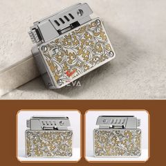 Bật lửa xăng đá Chief 2 bấc đánh lửa tự động CF707