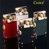Bật lửa xăng đá chính hãng Chief cần gạt ốp da 2 mặt CF708