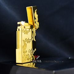 Bật lửa xăng đá chính hãng Chief khắc hoa văn CF041