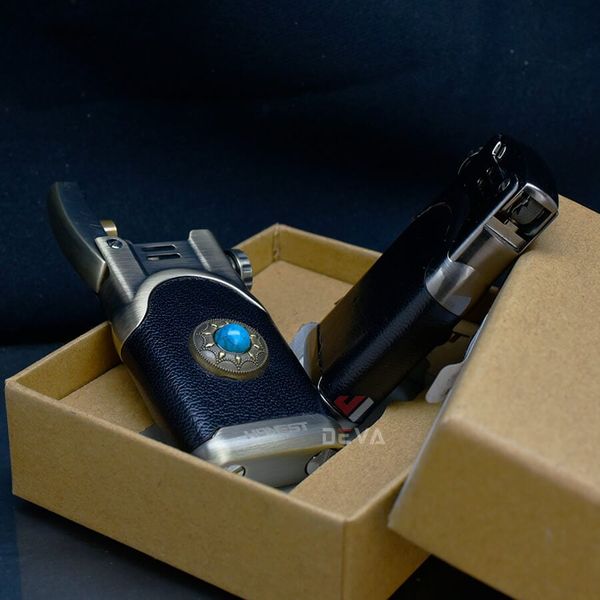 Bật lửa xăng đá Honest bọc da đính đá BCZ 786