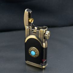 Bật lửa xăng đá Honest bọc da đính đá BCZ 786