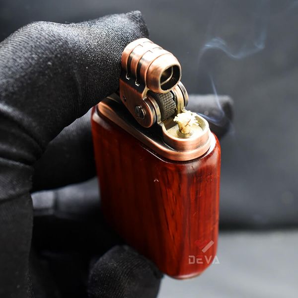 Bật lửa Honest xăng đá vỏ gỗ tự nhiên BCZ 789