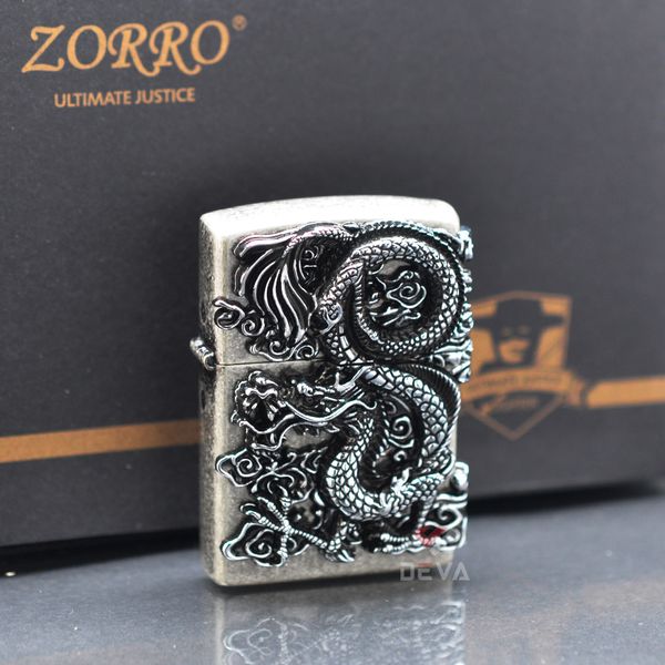 Bật lửa chính hãng Zorro Ốp Tượng Rồng Nổi 3D Z91723
