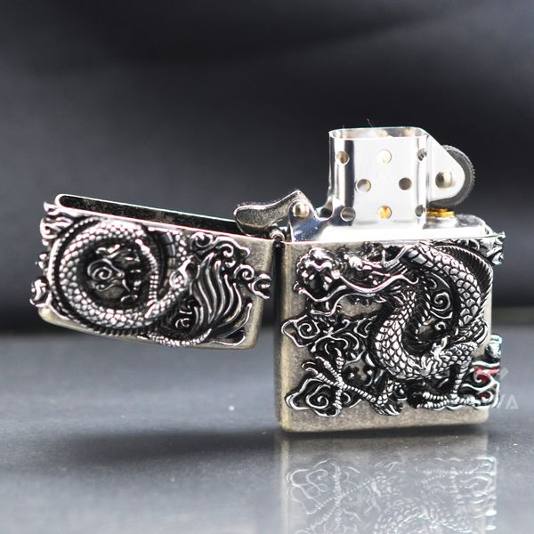 Bật lửa chính hãng Zorro Ốp Tượng Rồng Nổi 3D Z91723