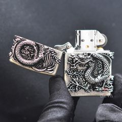 Bật lửa chính hãng Zorro Ốp Tượng Rồng Nổi 3D Z91723