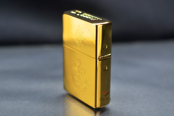 Bật lửa Zorro xăng đá chặt góc khắc thuyền buồm ZXL-007