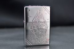 Bật lửa Zorro xăng đá chặt góc khắc thuyền buồm ZXL-007