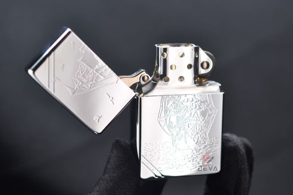 Bật lửa Zorro xăng đá chặt góc khắc thuyền buồm ZXL-007