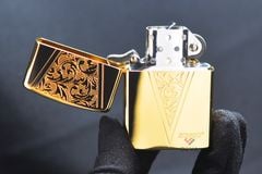 Bật lửa chính hãng Zorro chữ V khắc hoa văn Z92097